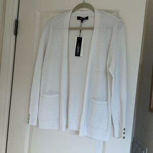 White Cardigan, Chloe + Jasmine, size M, New with Tags